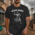Jesus Saves Shirt Religious Christian Faith Baseball Unisex T-Shirt
