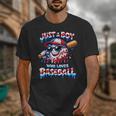Just A Boy Who Loves Baseball Patriotic Drip For Youth Boys Unisex T-Shirt Just A Boy Who Loves Baseball Patriotic Drip For Youth Boys Unisex T-Shirt