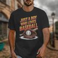 Just A Boy Who Loves Baseball Player Kids Unisex T-Shirt