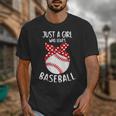 Just A Girl Who Loves Baseball Cute Retro Baseball Lover Unisex T-Shirt