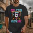 Kids Baseball Drip Bruh It's My 6th Birthday Boy Ice Cream Drip Unisex T-Shirt Kids Baseball Drip Bruh It's My 6th Birthday Boy Ice Cream Drip Unisex T-Shirt
