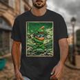 Leprechaun Playing Baseball Japanese Art St Patricks Day Unisex T-Shirt Leprechaun Playing Baseball Japanese Art St Patricks Day Unisex T-Shirt