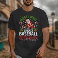 Most Likely To Play Baseball With Santa Christmas Pajamas Unisex T-Shirt Most Likely To Play Baseball With Santa Christmas Pajamas Unisex T-Shirt