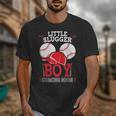 Little Slugger Boy Coming Soon Baby Announcement Baseball Unisex T-Shirt Little Slugger Boy Coming Soon Baby Announcement Baseball Unisex T-Shirt