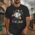 Mardi Gras Ice Cream Drip Baseball Carnival Party Mask Boys Unisex T-Shirt Mardi Gras Ice Cream Drip Baseball Carnival Party Mask Boys Unisex T-Shirt