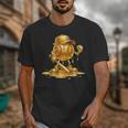 Melting Baseball Mascot Slugger Bat Cap Cartoon Unisex T-Shirt Melting Baseball Mascot Slugger Bat Cap Cartoon Unisex T-Shirt