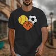 Mom Sports Heart Soccer Basketball Baseball Softball Unisex T-Shirt Mom Sports Heart Soccer Basketball Baseball Softball Unisex T-Shirt