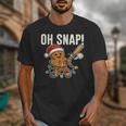 Oh Snap Gingerbreadman Christmas Baseball Humor Unisex T-Shirt