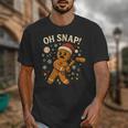 Oh Snap Gingerbreadman Christmas Baseball Unisex T-Shirt