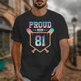 Proud Mom Baseball Player Number 81 Ice Cream Drip Unisex T-Shirt Proud Mom Baseball Player Number 81 Ice Cream Drip Unisex T-Shirt