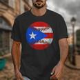 Puerto Rico Baseball Flag Boricua Beisbol Fan Gear Unisex T-Shirt
