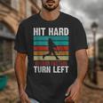 Retro Hit Hard Run Fast Turn Left Baseball Lover Unisex T-Shirt Retro Hit Hard Run Fast Turn Left Baseball Lover Unisex T-Shirt