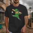 Retro Leprechaun Baseball St Patricks Day Sport Men Boy Kids Unisex T-Shirt
