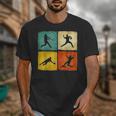 Retro Style Baseball Lover Playing Men Women Kids Baseball Unisex T-Shirt
