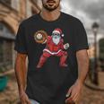 Santa Playing Baseball Baseball Lover Baseballer Xmas Unisex T-Shirt Santa Playing Baseball Baseball Lover Baseballer Xmas Unisex T-Shirt