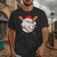 Santa Sports For Men Boys Christmas Baseball Player Unisex T-Shirt Santa Sports For Men Boys Christmas Baseball Player Unisex T-Shirt