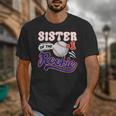 Sister Rookie Of Year 1st Birthday Baseball Theme Matching Unisex T-Shirt