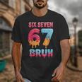 Six Seven Bruh 67 Ice Cream Drip Baseball For Men Women Kids Unisex T-Shirt Six Seven Bruh 67 Ice Cream Drip Baseball For Men Women Kids Unisex T-Shirt