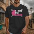 Strike Out Cancer Breast Cancer Awareness Baseball Warrior Unisex T-Shirt Strike Out Cancer Breast Cancer Awareness Baseball Warrior Unisex T-Shirt