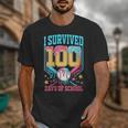 I Survived 100 Days Of School Baseball Drip Students Teacher Unisex T-Shirt I Survived 100 Days Of School Baseball Drip Students Teacher Unisex T-Shirt