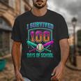 I Survived 100 Days Of School Baseball Drip Unisex T-Shirt I Survived 100 Days Of School Baseball Drip Unisex T-Shirt