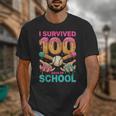 I Survived 100 Days Of School Baseball Ice Cream Drip Unisex T-Shirt I Survived 100 Days Of School Baseball Ice Cream Drip Unisex T-Shirt