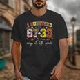I Survived 6733 Days Of 4th Grade Baseball Football 100 Day Unisex T-Shirt I Survived 6733 Days Of 4th Grade Baseball Football 100 Day Unisex T-Shirt