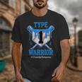 T1D Warrior Baseball Drip Diabetes Awareness Blue Ribbon Unisex T-Shirt T1D Warrior Baseball Drip Diabetes Awareness Blue Ribbon Unisex T-Shirt