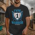 Type 1 Warrior Diabetes Awareness Baseball Enthusiasts Unisex T-Shirt
