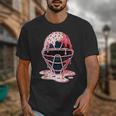 Valentine Baseball Catcher Mask Ice Cream Drip Tee For Boys Unisex T-Shirt