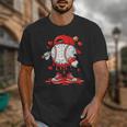 Valentine Baseball Drip Ice Cream Youth Boys Couples Unisex T-Shirt Valentine Baseball Drip Ice Cream Youth Boys Couples Unisex T-Shirt