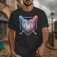 Valentines Baseball Heart Dripping Ice Cream Gen Z Alpha Unisex T-Shirt