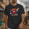 Valentines Day Baseball Dabbing Red Heart Love Boys Unisex T-Shirt Valentines Day Baseball Dabbing Red Heart Love Boys Unisex T-Shirt