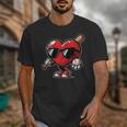 Valentines Day Baseball Heart Bat Sunglasses Men Boys Kids Unisex T-Shirt Valentines Day Baseball Heart Bat Sunglasses Men Boys Kids Unisex T-Shirt