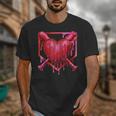 Valentines Day Baseball Red Heart Dab Boys Girls Kids Unisex T-Shirt