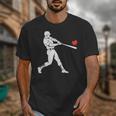 Valentines US Baseball Player Silhouette Heart Unisex T-Shirt Valentines US Baseball Player Silhouette Heart Unisex T-Shirt