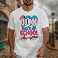 100 Days Of School Baseball Drip Bat 100th Day Of School Boy Unisex T-Shirt