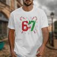 67 Baseball Christmas Candy Cane Snowflake Holiday Sports Unisex T-Shirt