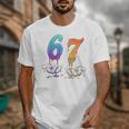 67 Meme Baseball Kids Girls Humor Number 6 7 Unisex T-Shirt