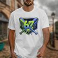 Awesome 67 Baseball Drip Effect Baseball 6-7 Meme Graphic Premium Tri-Blend Unisex T-Shirt