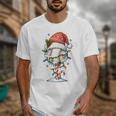 Baseball Christmas Ball Hat Snow Winter Premium Tri-Blend Unisex T-Shirt