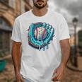Baseball Drip Ice Cream Sprinkles Baseball Player Premium Tri-Blend Unisex T-Shirt