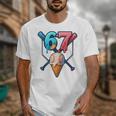 Baseball Ice Cream Drip 67 Six Seven Gen Alpha Slang Meme Unisex T-Shirt Baseball Ice Cream Drip 67 Six Seven Gen Alpha Slang Meme Unisex T-Shirt