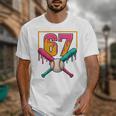 Baseball Ice Cream Drip Number 67 Player 67th Birthday Premium Tri-Blend Unisex T-Shirt Baseball Ice Cream Drip Number 67 Player 67th Birthday Premium Tri-Blend Unisex T-Shirt