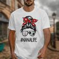 Classy Nana Life Soccer Messy Bun Baseball Mother's Day Unisex T-Shirt