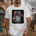 Cool Dollar Bill Guy With Cap And Baseball Costume Premium Tri-Blend Unisex T-Shirt