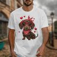 Dachshund Valentines Day Wiener Dog Lover Weenie Heart Raglan Baseball Tee Unisex T-Shirt Dachshund Valentines Day Wiener Dog Lover Weenie Heart Raglan Baseball Tee Unisex T-Shirt