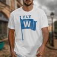 Fly The W Chicago Baseball Winning Flag Distressed Premium Tri-Blend Unisex T-Shirt Fly The W Chicago Baseball Winning Flag Distressed Premium Tri-Blend Unisex T-Shirt