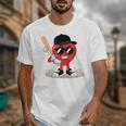 Heart Playing Baseball Valentine Baseball Unisex T-Shirt