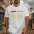 Hit Hard Run Fast Turn Left Baseball Quote Fan Coach Premium Tri-Blend Unisex T-Shirt Hit Hard Run Fast Turn Left Baseball Quote Fan Coach Premium Tri-Blend Unisex T-Shirt
